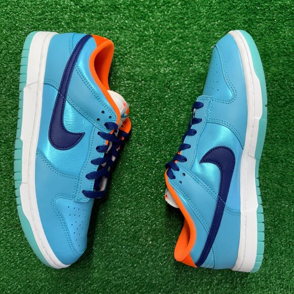 Nike Dunk Low SE Baltic Blue Total Orange Mens Shoes HQ1538-416 NEW Multi Sz - Picture 2 of 5